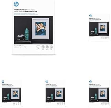 HP Premium Plus Photo Paper - Designed for HP Inkjet Printers, Glossy, 8.5x11 in, 50 sheets (CR664A) White (Pack of 5)