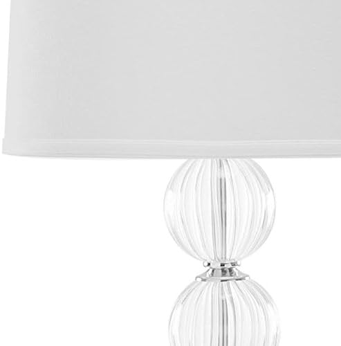 SAFAVIEH Lighting Collection Amanda Modern Crystal Stacked Globe 30-inch Bedroom Living Room Home Office Desk Nightstand Table Lamp (LED Bulbs Included)