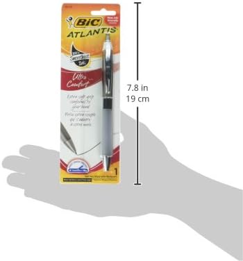 BIC Ballpoint Pens, Medium Point 1.0mm, Black | Retractable | Ultra Comfort | Assorted Barrel Colors | 3-Pack