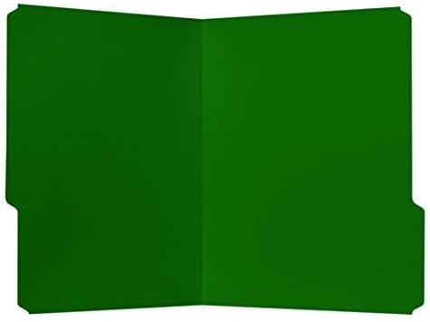 The File King 1/3 Cut Dark Green File Folders Letter Size - 100 Pack | Colored Manilla Folders 8.5 x 11 | USA Made | Assorted 3 Tab Color Manila File Folder | Office Supplies | Basic Filing Folder