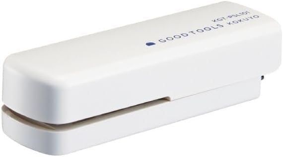 Kokuyo Good Tools KGT-PSL101W Portable Stapler, Foldable, 10 Pieces, White