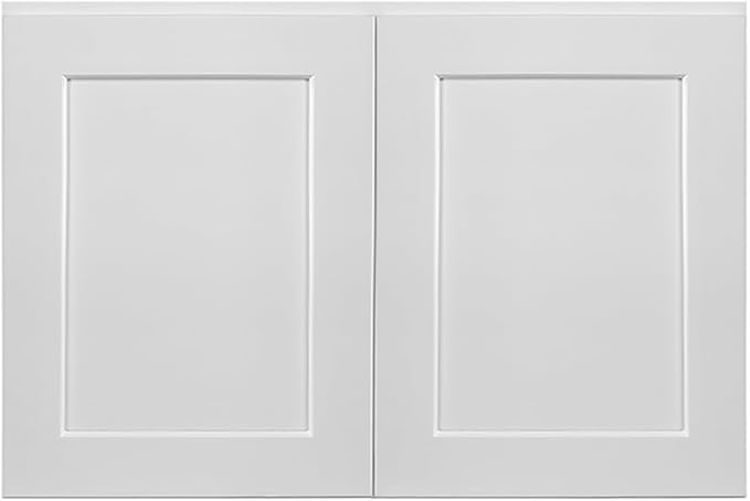 Design House Brookings Shaker Fully Assembled Wall Kitchen Cabinet W3624, 36 W x 12 D x 24 H, Painted White, Solid Wood, Design House, 613414
