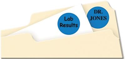 Avery Print/Write Self-Adhesive Removable Labels, 0.75 Inch Diameter, Dark Blue, 1,008 per Pack (5469)