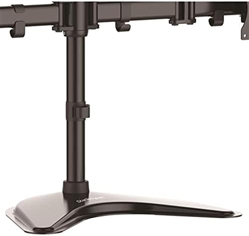 StarTech.com Quad Monitor Stand - Articulating - Supports Monitors 13” to 27” - Adjustable VESA Four Monitor Stand for 4 Screen Setup - Steel - Black (ARMBARQUAD)
