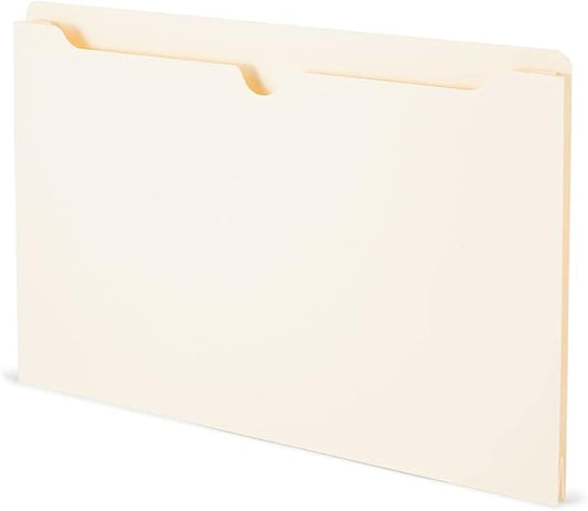 Staples Manila File Jackets with Reinforced Tab, Legal Size, 2‑Inch Expansion, Durable Construction for Secure Document Storage – 50/Box