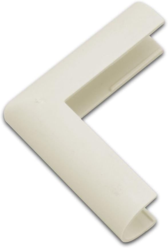 Legrand Wiremold C8 Cordmate Outside Elbow Elbow Cord Cover, Organizer for Wall, Holds 1 Cord or Cable, Ivory (1 Pack)