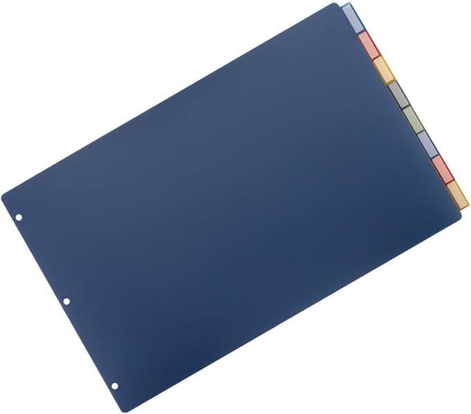 Cardinal 8 Tab Binder Dividers for 11 x 17 Inch Binders, Multi-Color (84803)