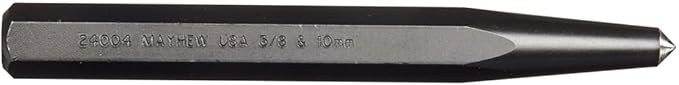 Mayhew Tools 24004 Center Punch, 3/8" - 10 mm x 6-1/4", Black Oxide Finish