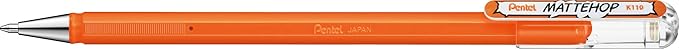 Pentel Mattehop 1.0mm Gel Roller 7pc Wallet - Original Colours