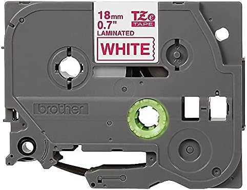 Brother TZE242 TZe Standard Adhesive Laminated Labeling Tape, 3/4-Inch w, Red on White