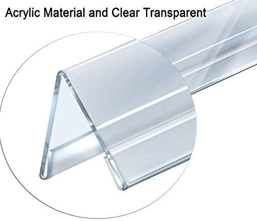 Acrylic 2-Sided Display Option V-Shaped Desk Name Plate for Name Plate Display for Business Conference, Reusable Table Place-Cards Holders for Wedding Restaurant and School (10 Inch x 2 Inch-20 Pack)