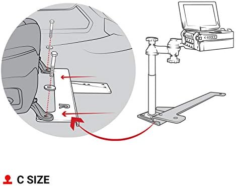 RAM MOUNTS No-Drill Laptop Mount for '19-26 Chevrolet Silverado, Tahoe, GMC Sierra + More RAM-VB-203-SW1 Compatible with 10" to 16" Wide Laptops