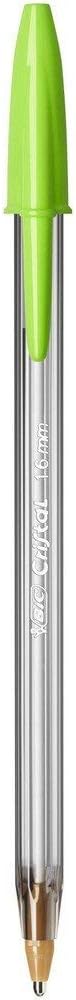 BIC Cristal Fun Ballpoint Pens with 5 Assorted Ink Colours, Wide Point (1.6 mm), Pack of 10