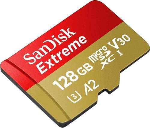 SanDisk Extreme 128GB Micro SDXC Card for DJI Mavic Mini 2, Mavic Mini, Mavic Air 2 Drone (2 Pack) C10 4K V30 A2 (SDSQXA1-128G-GN6MN) Bundle with 1 Everything But Stromboli MicroSD Memory Card Reader