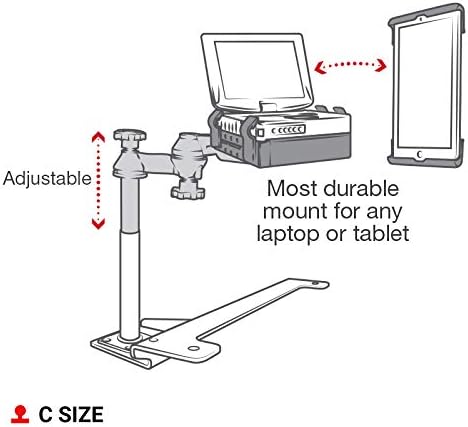 RAM MOUNTS No-Drill Laptop Mount for '19-26 Chevrolet Silverado, Tahoe, GMC Sierra + More RAM-VB-203-SW1 Compatible with 10" to 16" Wide Laptops