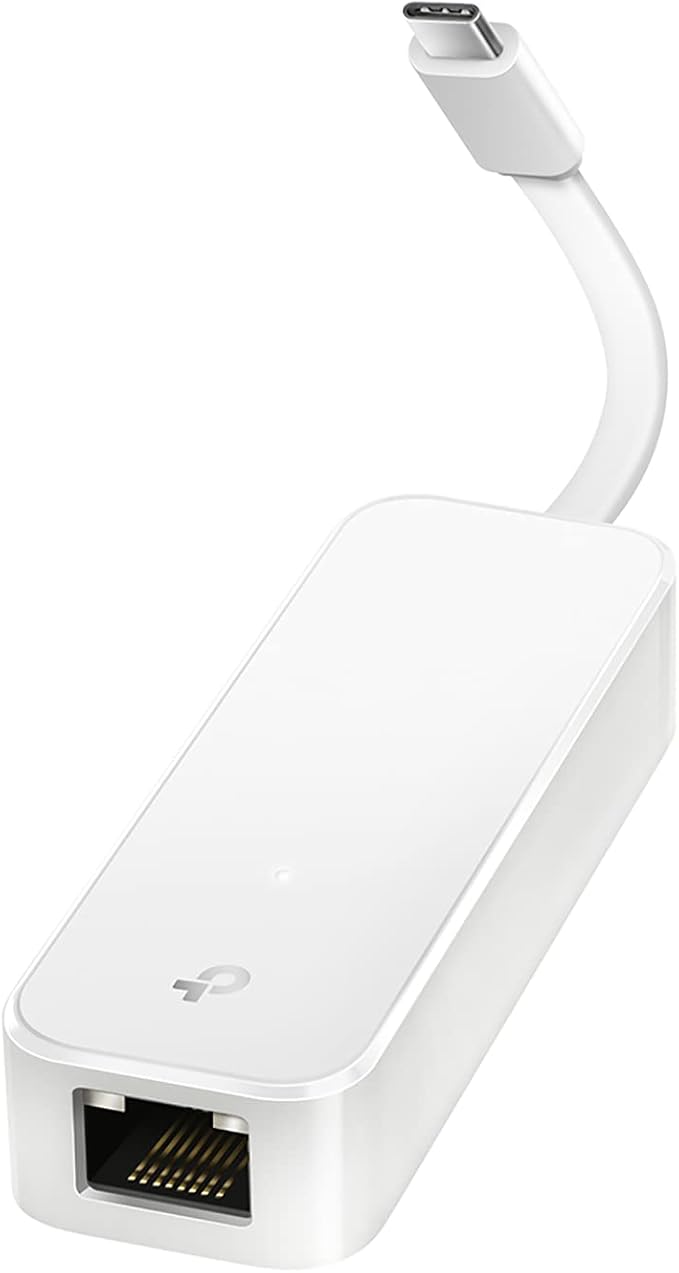 TP-Link USB C to Ethernet Adapter(UE300C), RJ45 to USB C Type-C Gigabit Ethernet LAN Network Adapter, Compatible with MacBook Pro 2017-2020, MacBook Air, Surface, Dell XPS and More