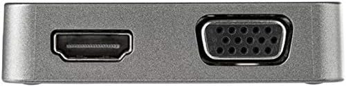 StarTech.com USB-C Multiport Adapter - USB 3.1 Gen 2 Type-C Mini Dock - USB-C to 4K HDMI or 1080p VGA Video - 10Gbps USB-A USB-C, GbE - Portable Travel Laptop Dock - Works w/Thunderbolt 3, TAA