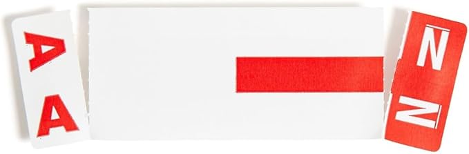 Smead AlphaZ NCC Color-Coded Label, A&N, Label Sheet, Red, 100 per Pack (67152)