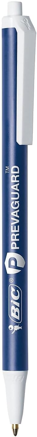 BIC PrevaGuard Clic Stic Ballpoint Pen Contains Built-in Protection On the Pen To Suppress Bacteria Growth, 12-Count