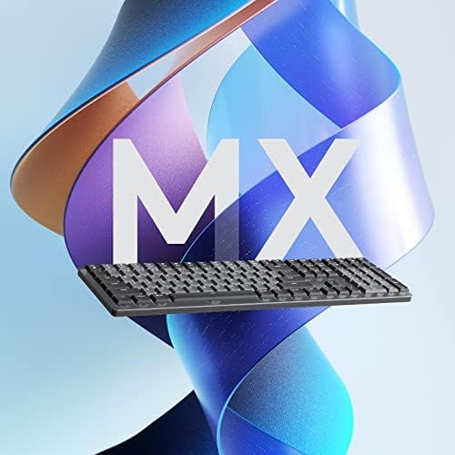 Logitech MX Mechanical Wireless Illuminated Performance Keyboard, Clicky Switches, Backlit Keys, Bluetooth, USB-C, macOS, Windows, Linux, iOS, Android, Metal