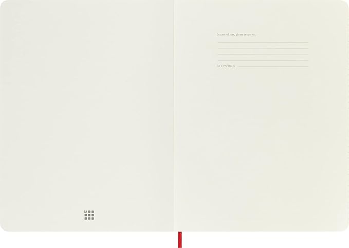 Moleskine Classic Notebook, Soft Cover, XL (7.5" x 9.5") Ruled/Lined, Scarlet Red, 192 Pages