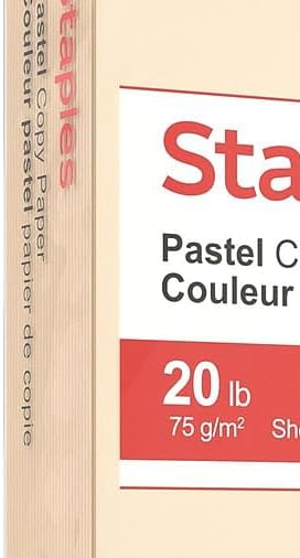 Staples Pastel Colored Copy Paper 8 1/2-Inch x 11-Inch Cream 500/Ream