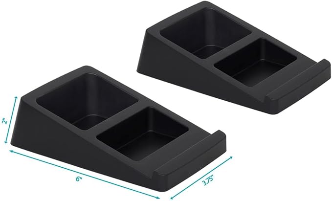 Monoprice Tilted Wedge Desktop Speaker Stands (Pair) for Small Sized Speakers, Anti-Vibration, 15 Degrees of Tilt, for Bookshelf Speakers and Studio Monitors