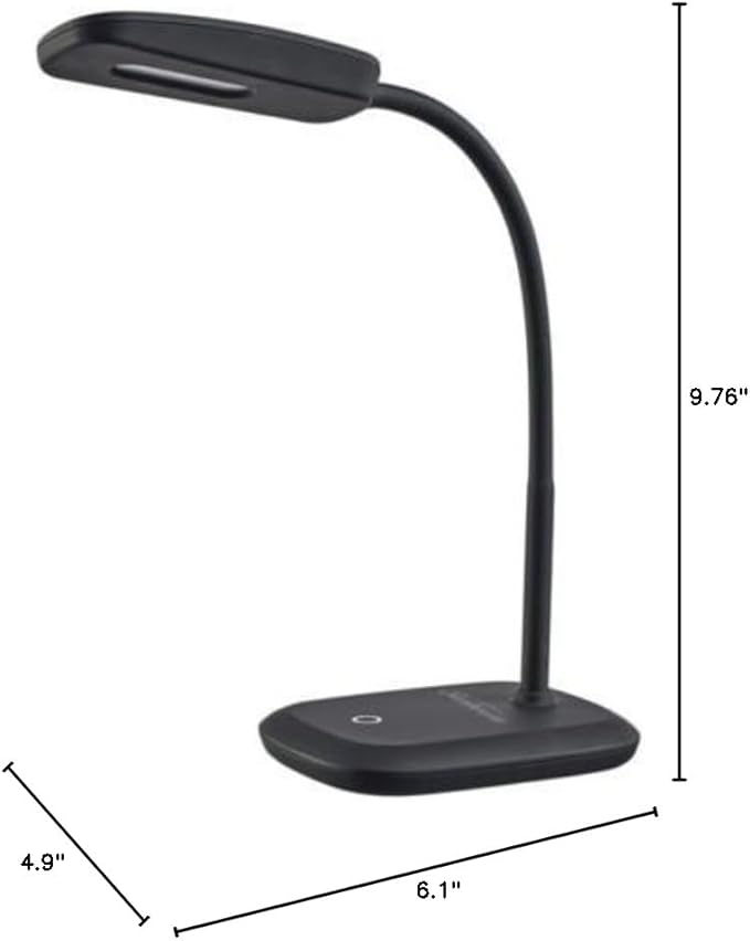 SUNBEAM Flexible Neck LED Desk LAMP Adjustable Light Energy Star Black