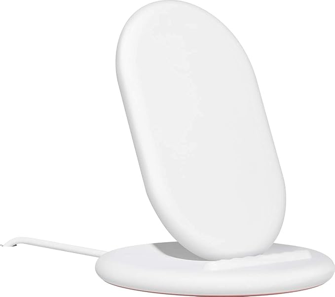 Google Stand Wireless Charger Qi-Certified, Fast Charging iPhone 12 Pro, 12 Pro Max, 12 mini, 12, iPhone 11 Pro, 11 Pro Max, 11, iPhone SE (2nd Generation)- Retail Packaging (White)