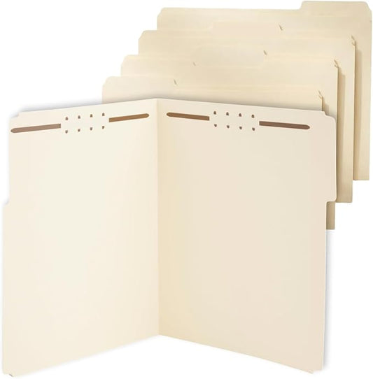 Staples Reinforced Classification Folder with Fasteners, Letter Size, 3/4″ Expansion, Manila Pressboard, Durable Construction, 50/Pack
