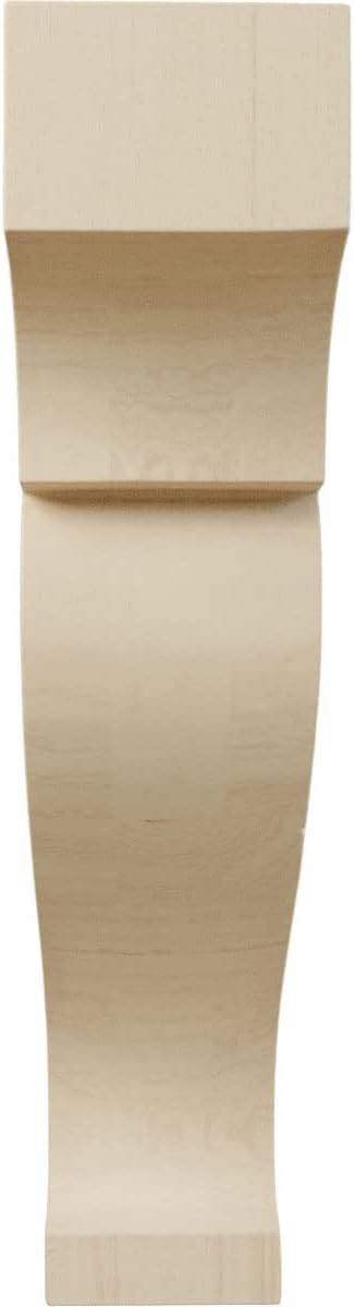 Ekena Millwork CORW02X05X08RKRW Mini Rockport Wood Corbels, 1 3/4"W x 5"D x 8"H, Rubberwood