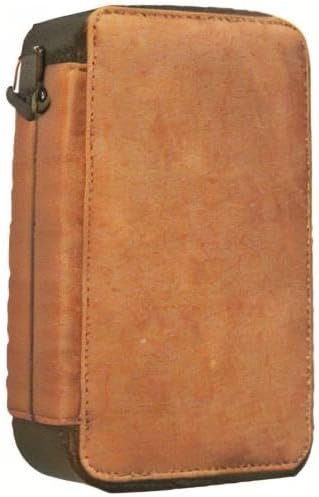 Speedball Art Products Genuine Leather Storage Case for Pencils, Markers, Pens and Art Supplies, Holds Up To 48 Standard Pencils, Antique Brown