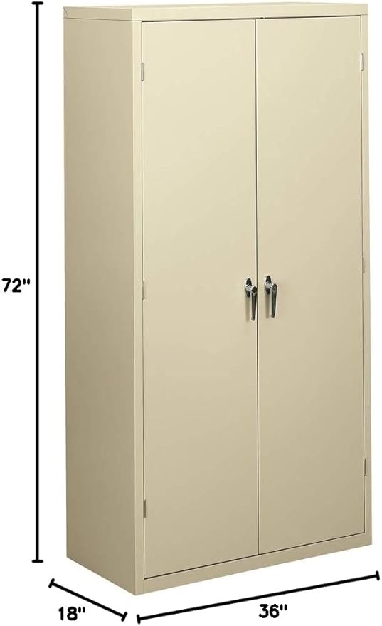 HON Brigade Series Five-Shelf Storage Cabinet - High Storage Cabinet, 36w by 18d by 72h , Putty (HSC2472)