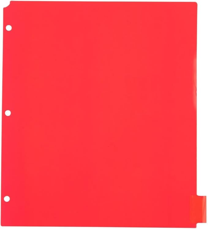 JAM PAPER Plastic Index Tab Dividers - 8-Tab - 9 3/4 x 11 1/2 - Multicolor - 2 Sets of 8 Tabs/Pack