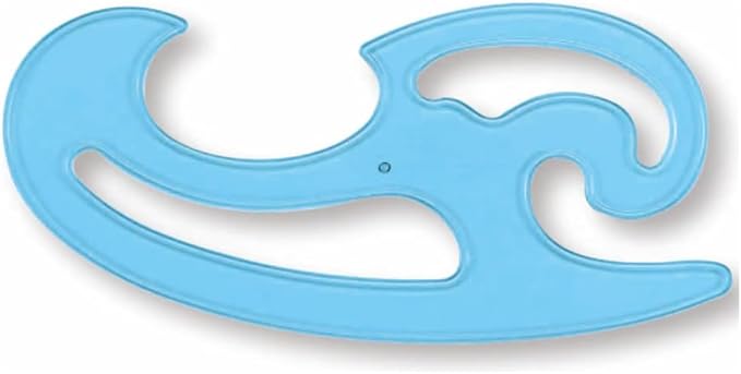 STAEDTLER Mars Professional French Curve Design Ruler Set for Pattern Making 12-Pack (12 Sets of 3 pcs), 3 Essential A B C Shapes, Blue Transparent Plastic with Inking Edge, 36 Count