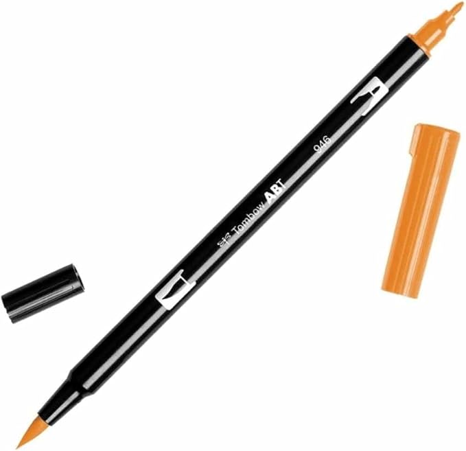 Tombow Dual Brush Pen Art Marker, 946 - Gold Ochre, 1-Pack