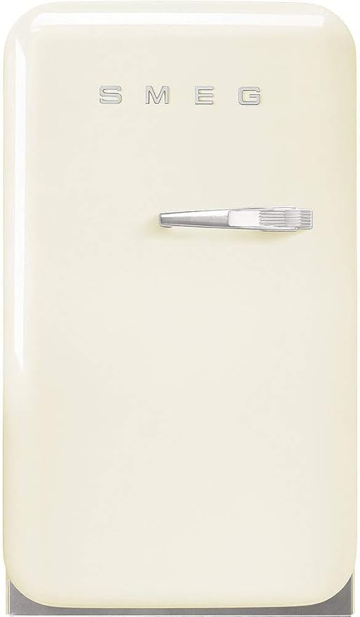 Smeg FAB5 Retro Mini Fridge – 50s Style Compact Small Refrigerator, 1.2 cu ft, Automatic Defrost, LED Lighting, Adjustable Shelves– Made in Italy – Perfect for Home, Dorm, Office, Hotel -Cream