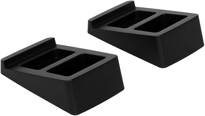 Monoprice Tilted Wedge Desktop Speaker Stands (Pair) for Small Sized Speakers, Anti-Vibration, 15 Degrees of Tilt, for Bookshelf Speakers and Studio Monitors