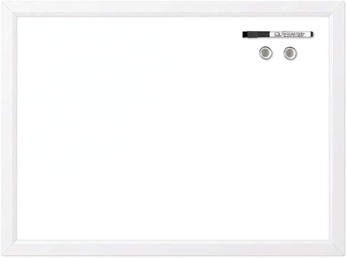 Quartet Magnetic Dry Erase White Board, 17" x 23" Whiteboard, White Frame (MDW1723W-AZS)