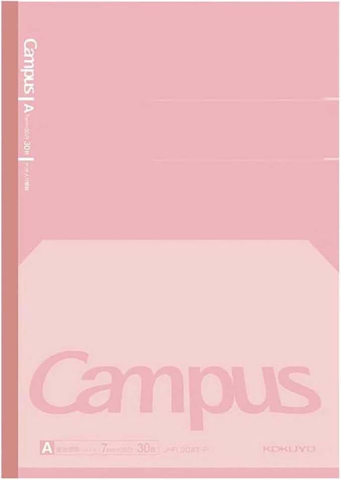 KOKUYO Composition Notebook, 7" x 10" Kimochii Dot Lined Notebook, 30 Sheets College Ruled Paper, 1 Pack Pink B5 Notebook for School and Work, School Supplies Comp Book for Note Taking, Japan Import