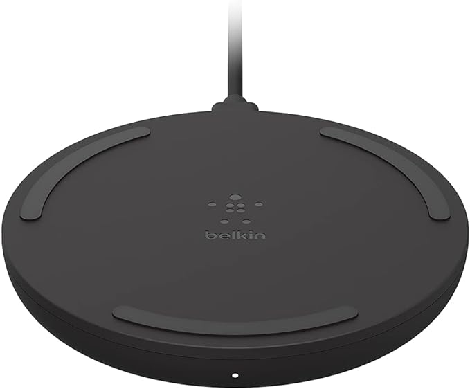 Belkin Quick Charge Wireless Charging Pad - 10W Qi-Certified Charger Pad for Apple iPhone, Samsung Galaxy, Airpods Pro & More, Charge While Listening to Music, Streaming Videos - 2-Pack Black (No PSU)