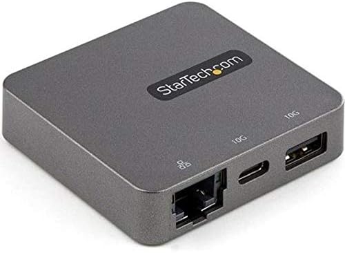 StarTech.com USB-C Multiport Adapter - USB 3.1 Gen 2 Type-C Mini Dock - USB-C to 4K HDMI or 1080p VGA Video - 10Gbps USB-A USB-C, GbE - Portable Travel Laptop Dock - Works w/Thunderbolt 3, TAA