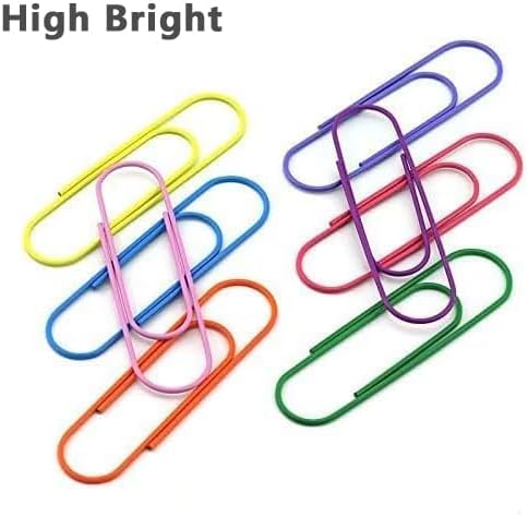 40-Pack 4 Inches Mega Large Paper Clips - 8 Colors Per Color 5pcs 100mm Cute Paper Needle Multicolor Bookmark,Office Supply Accessories (8 Colors/40pcs)
