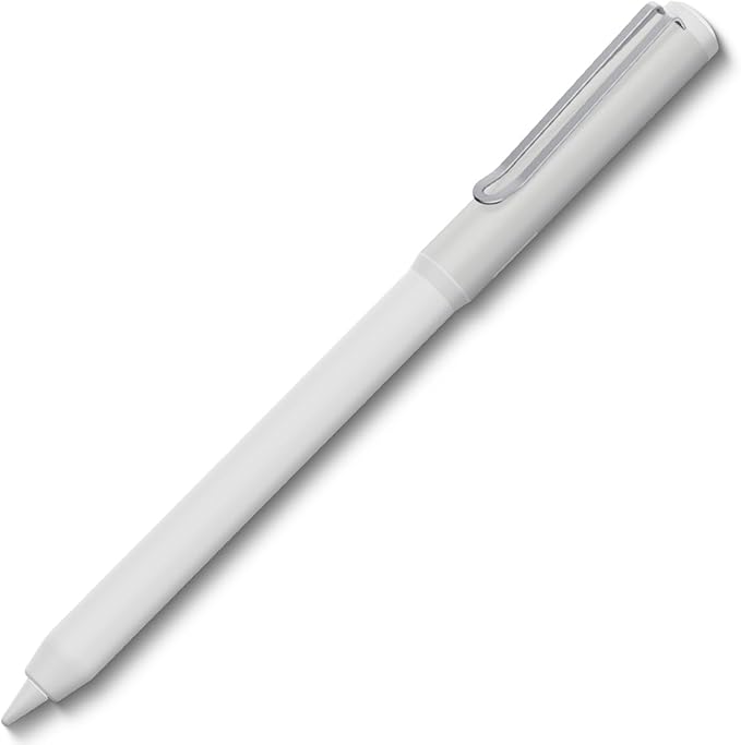 Spigen DA201 Apple Pencil Protective Case for Apple Pencil Pro and Apple Pencil 2nd Generation, Cover Sleeve with Clip and Grip, Compatible with Magnetic Charging and Double Tap - White
