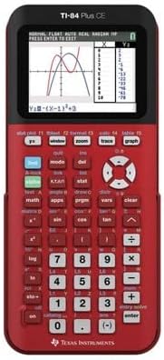 Texas Instruments 84 Plus CE Graphing Calculator - Red