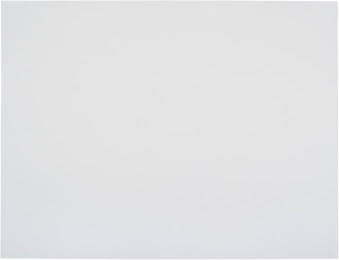 School Smart Railroad Poster Board Paper, 22 x 28 Inches, 6-Ply, White, Pack of 100