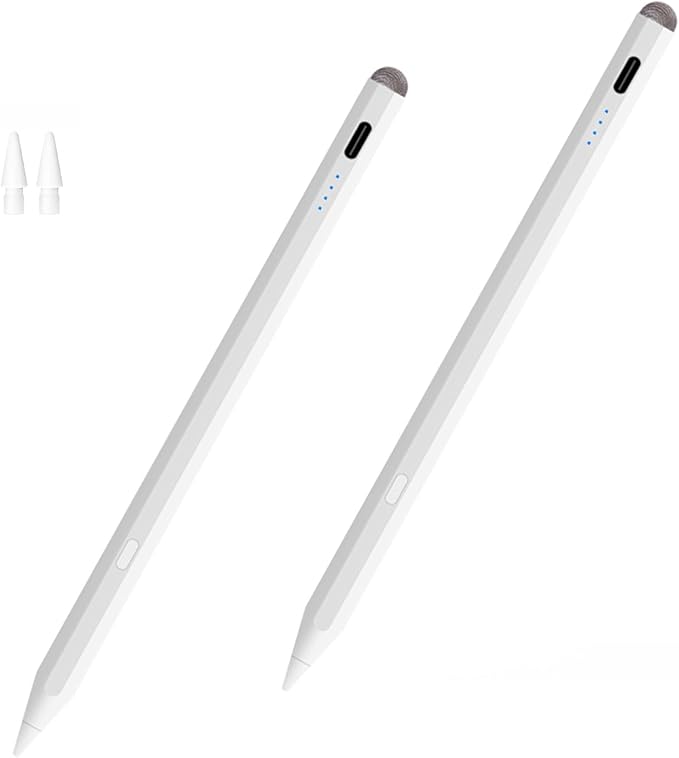 Stylus Pen for iPad Pencil 11th A16/10th/9th Gen,2Pack iPad Pencil Pro Fast Charing,Active iPadPen for 2018-2025 iPad11 A16/10/9/8/7/6,iPadPro 13"/11"/12.9"/M4,iPadAir 6/5/4/3/M2,iPadMini 5/6/7 Gen