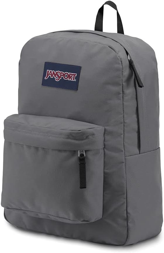 JanSport SuperBreak One Backpacks - Durable, Lightweight Bag with 1 Main Compartment, Front Utility Pocket with Built-in Organizer - Premium Backpack, Deep Grey