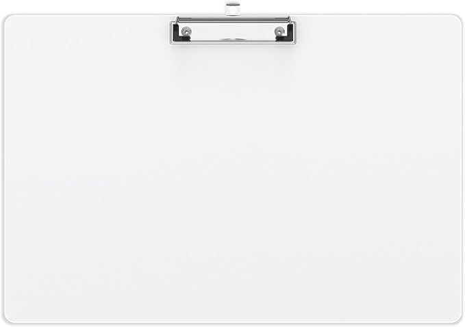 Extra Large 11x17 Clipboards, Plastic White Drawing Boards, Horizontal Clip Board, Landscape Layout. Suitable for Watercolor, Sketching, Painting. Art & Drafting Supply