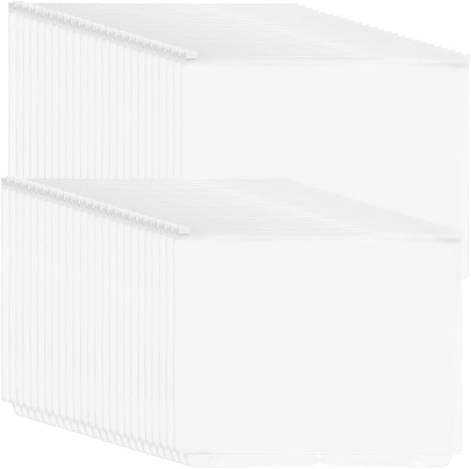 YoeeJob 3 Holes Clear PVC Zipper Binder Pocket Insert Pages Letter Size, 8 1/2" x 11 Loose Leaf Binder Filing Storage Bags 50 Per Pack